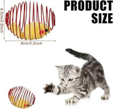 KUTKUT 5Pcs Cat Spring Balls Stretchable Cat Springs Toys Interactive Cat Toys Rolling Cat Balls Colorful Playful Coils Spring Action Toy Caged Rats for Kitten Cat Pet Supplies Indoor Play